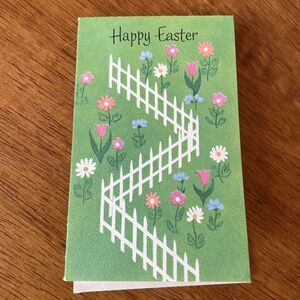 Vtg Rust Craft Easter Greeting Card Flowers Spring Light and Gay